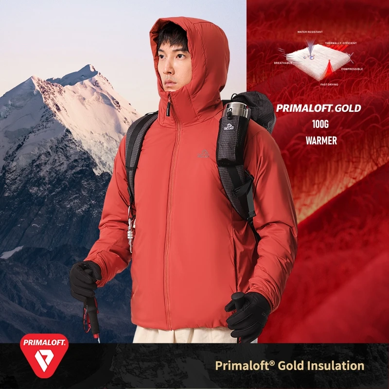 New Design Primaloft Gold Insulation 100G Hooded Cotton Jacket Pelliot Men s Warm Lightweight Winter Hiking Coats