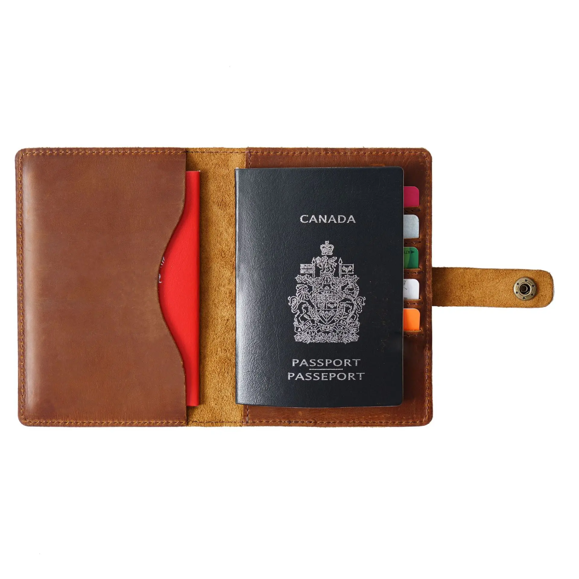 Leather Passport Cover Holder Credit Card Atm Holder Cover Pure
