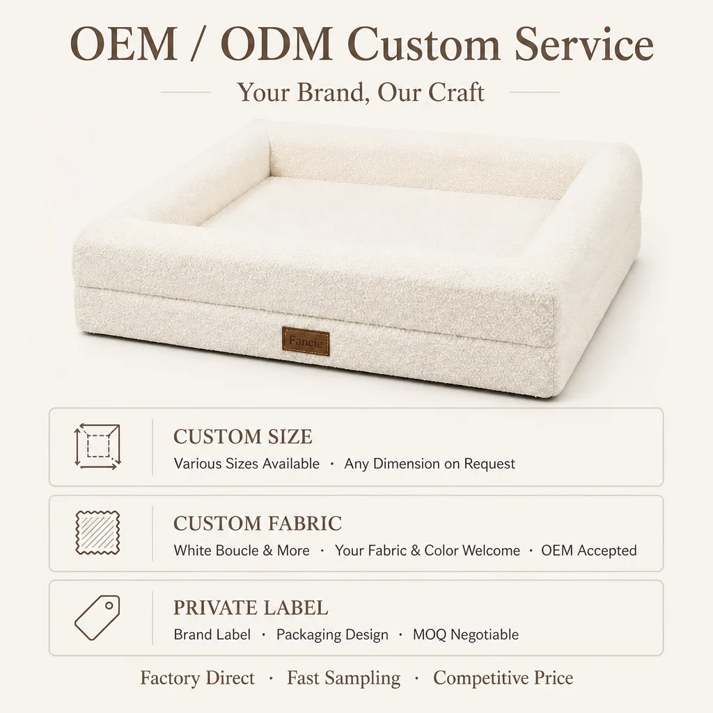Fully Detachable White Boucle Pet Sofa — Product details 7