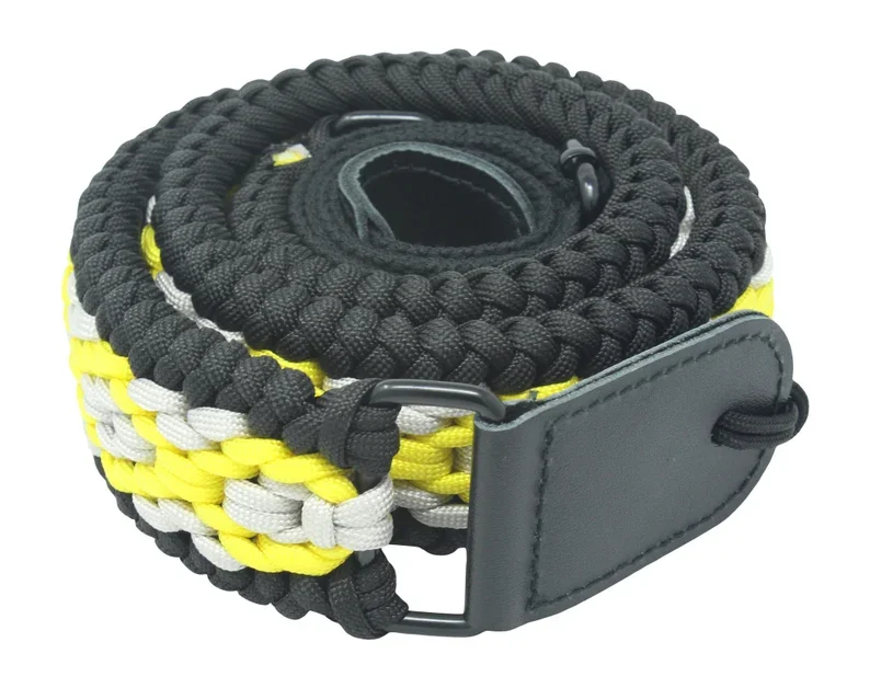 Новое поступление 2022 кожаный ремень для гитары ручной работы из Паракорда с крестообразным ремешком и