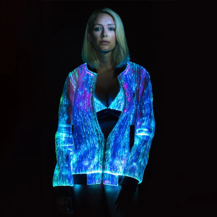 Flashing Rave Glow In The Dark Led Jacket Glowing Party Wear Luminous