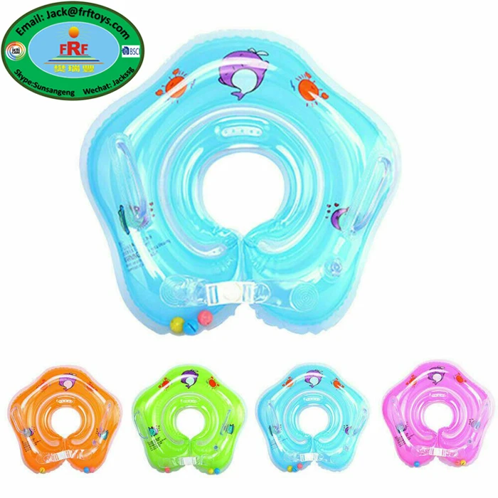 Summer Water Floating Safety Inflatable Baby Swimming Neck Ring Tube Infant Bathing Float Circle
