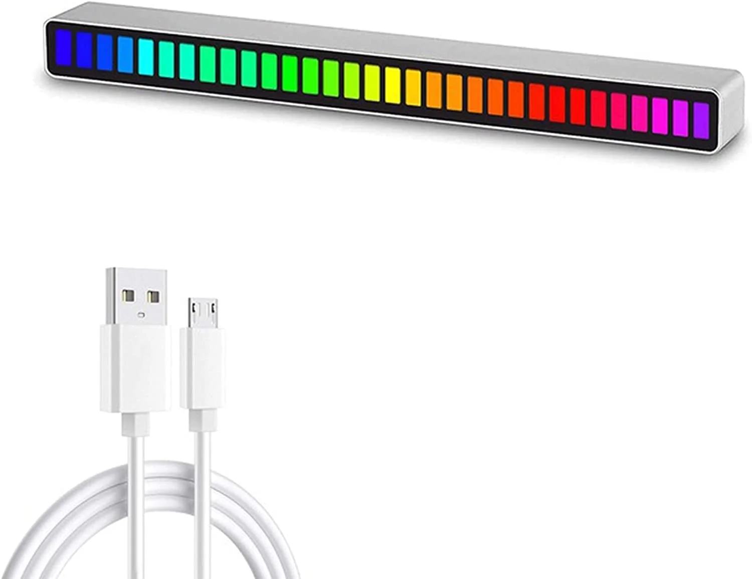 Creative Colorful Smart RGB Symphony Voice Activated Pickup Sound Control Music Level Car Rhythm Recognition RGB Audio LED Light