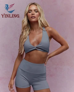 New Arrivals Sports Bodysuits & Jumpsuits for Women Breathable Yoga Sets With Sports Bras & Leggings Solid Activewear