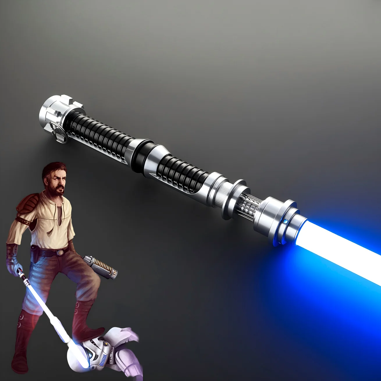 Authentic Photo-Realistic Design Kyle Katarn LED Light Saber Sin Spada Lsin Laser Kilc with Smooth Swing Lighting Toy Sword Prop