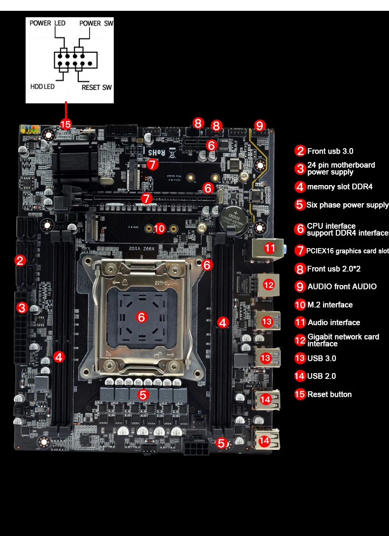 2023 New X99 Motherboard Lga 2011 Set Kit With For Intel Xeon E5 2670