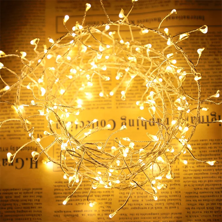 10m PVC Transparency Wire Led Light String Tree Led String Lights Flashing Outdoor Christmas LED String Fairy Light