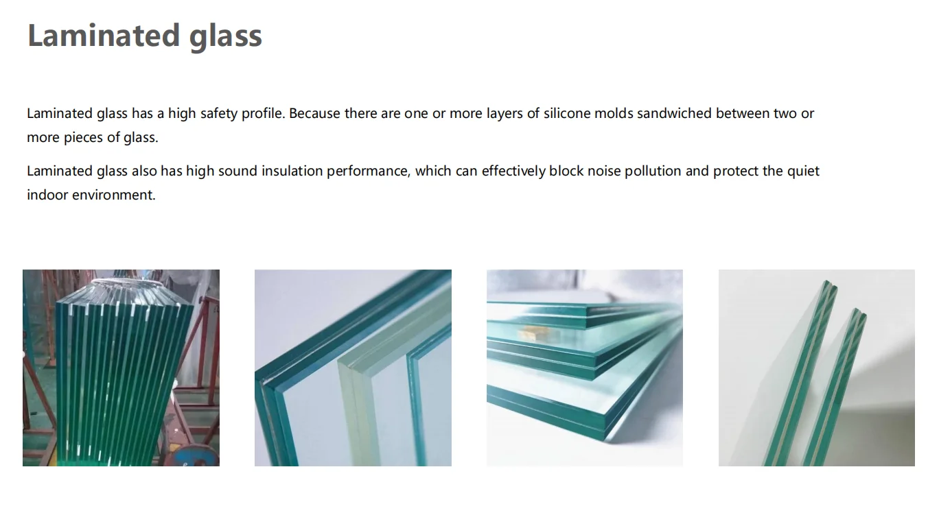 product china factory custom high quality clear building tempered laminated glass ce certified for staircase industrial use 4mm 5mm-4