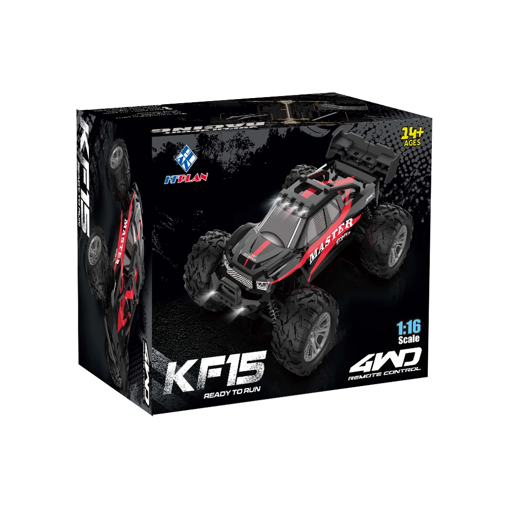 Carro RC KFPLAN KF15 2.4G 1/16 33KM/h Controle Remoto de Alta