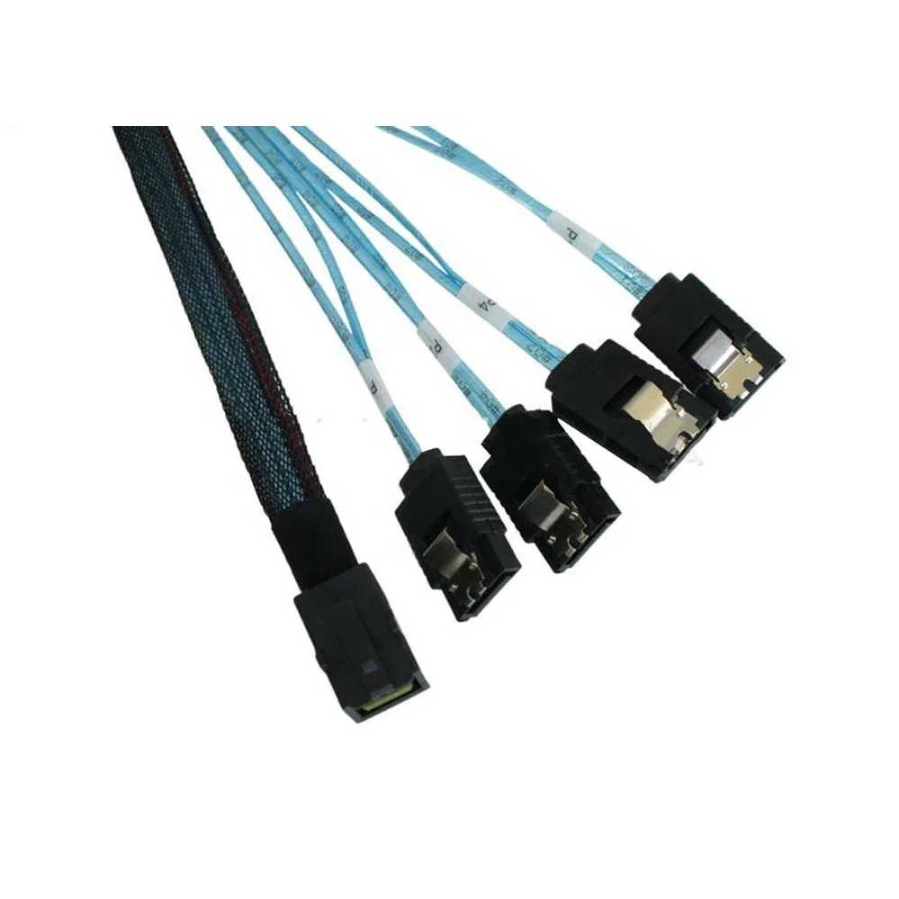 SAS Cable Mini SAS to SATA Cable SAS 1 to 4 Data Transfer Hard Disk Data Transfer Cable