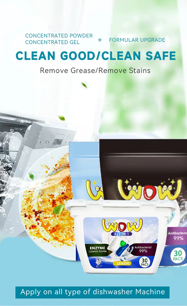 Custom Dish Washer Mini Pods Washing Gel Kitchen Cleaning Pods Suitable