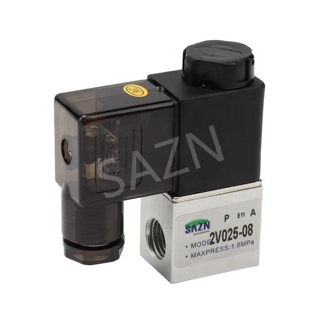 2V025-06 1/4" 2/2 Low Price Aluminum Pneumatic Normal Direct Acting 12v 24v Solenoid Valve For 