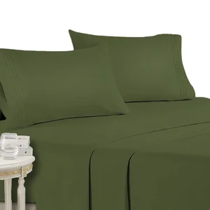 Luxury Quality Manufacturer Canadian Polyester Microfiber Fabric king Size Fitted Bedsheet Solid Bedding Bed Sheet Set for Hotel