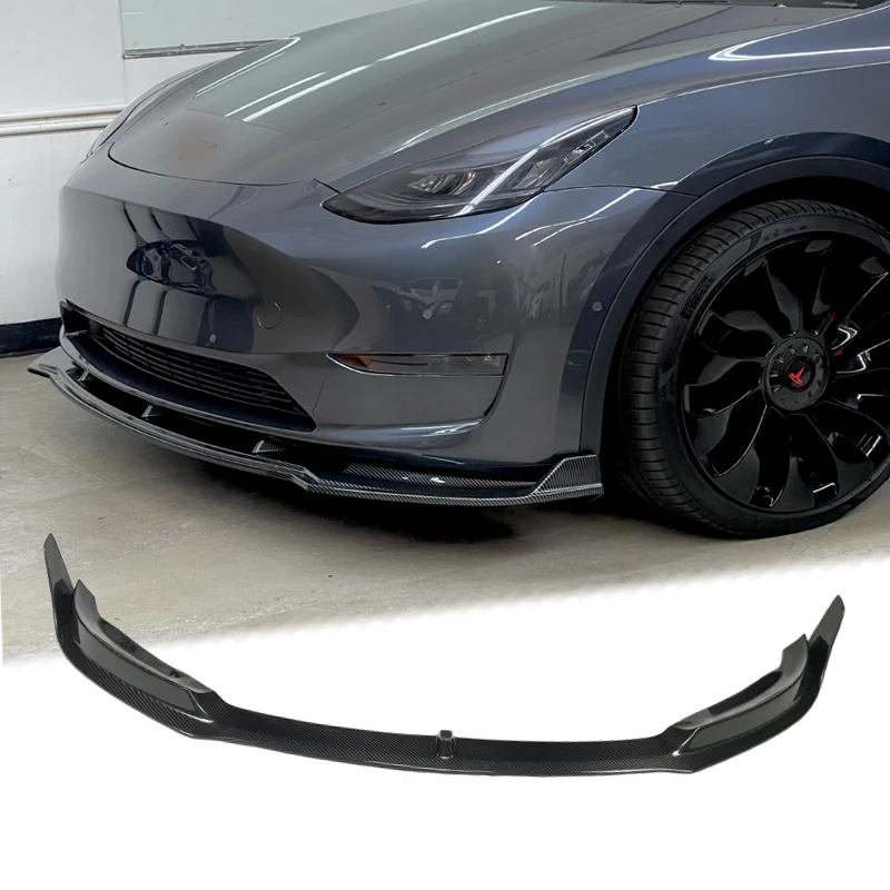 performance car carbon fiber body kits auto front lip bumper for tesla model Y 2014 2015 2018 2020 2023