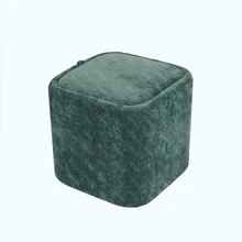 Storage Stool Soft Skin-Friendly Ottoman Velvet Upholstery Multi-Purpose Stool Seat Entry Hotel Living Room