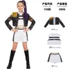 Traje de escenario Demon Hunter Girl Group Black Gold con estampado M
