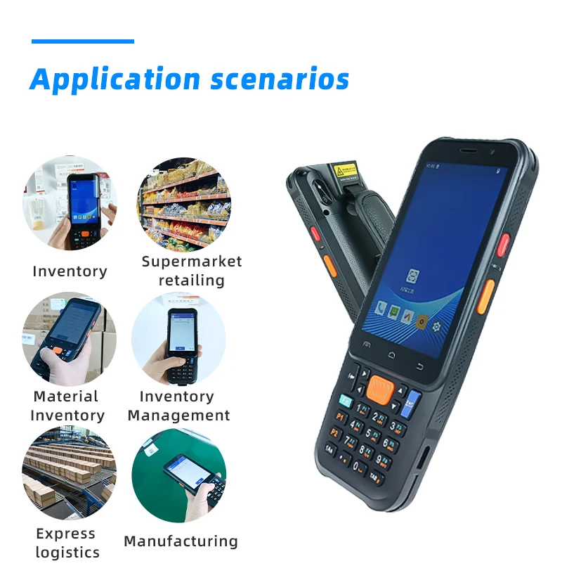 XT8001D PDA QR Code Scanner Android Warehouse Barcode Scanner with Keypad