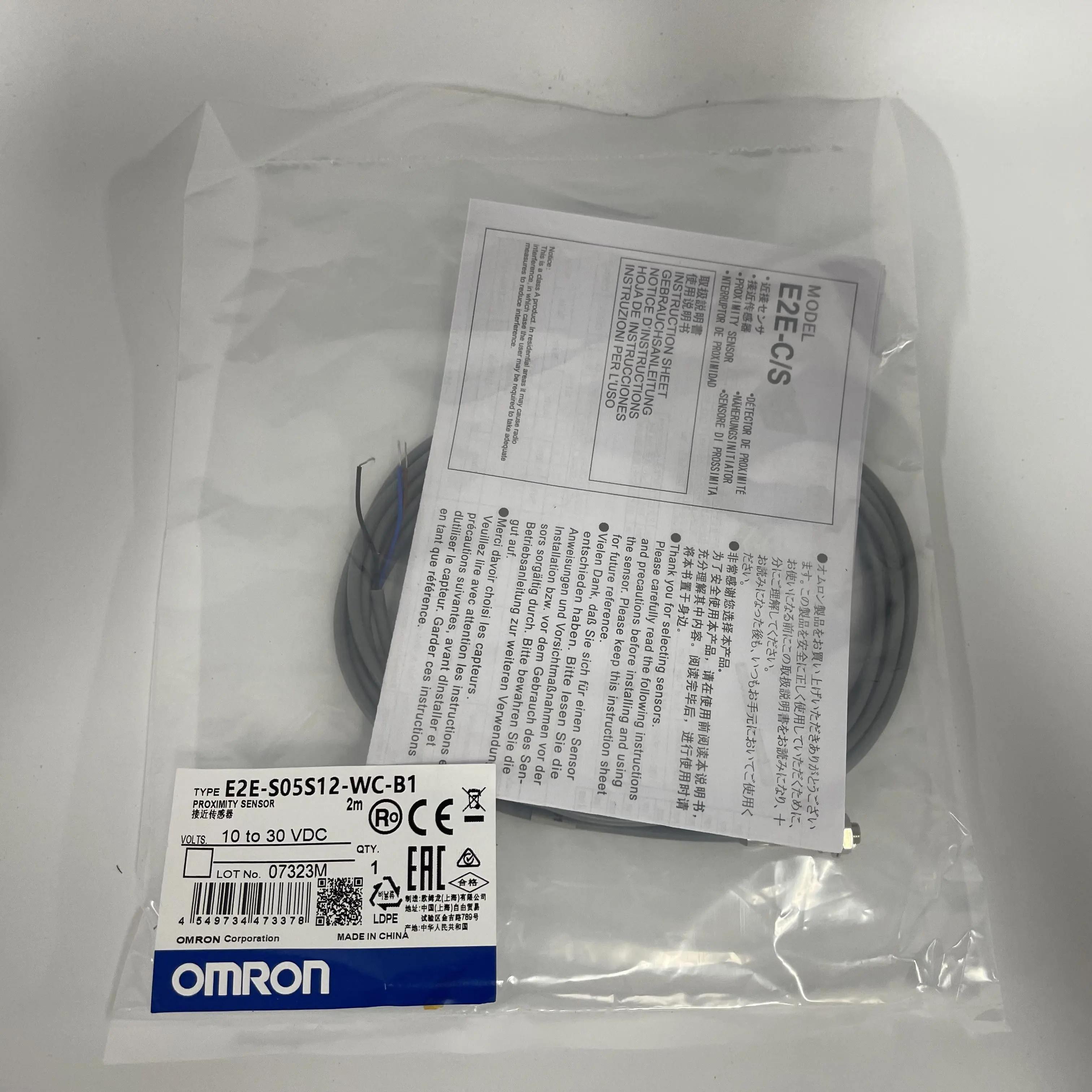 Omron Inductive Proximity Sensor E2E-S05S12-WC-B1 Omron Inductive Proximity Sensor E2E-S05S12-WC-B1