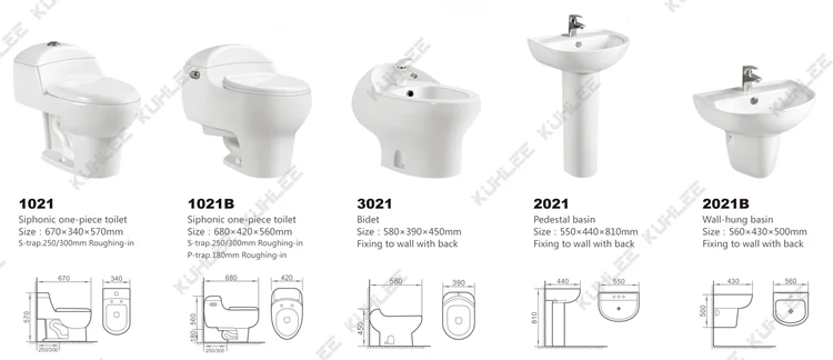 Siphonic Water Closet Ceramic Bathroom Commode Basin WC One Piece Toilet Sets Wiht Sink Bidet