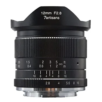 7Artisans 12mm F2.8 Wide Angle Prime Manual Focus Lens for E/FX/EOS-M/M43 Mirroeless Camera Sony A7 A9 A7II A6000 A6300