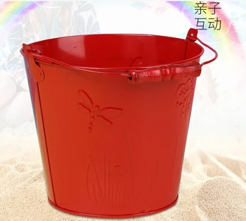 Hot Sale Kids Small Metal Outdoor Playing Sandplay Toys Water Sand Pool Tools Children's Beach Iron Bucket