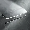 Chrome-plated brass double tissue holder [26cm]