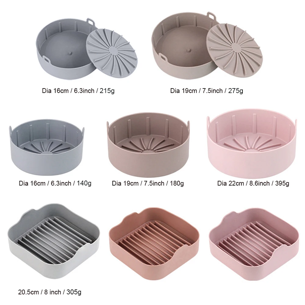 Customization Reusable Thick Rectangle No Stick 2Pcs Air Fryer Silicone Pot Liners for Ninjas Dual Air Fryer