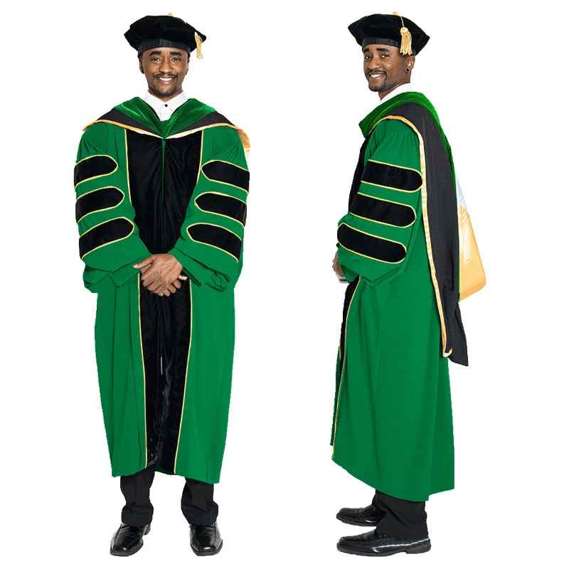 Custom Adult Bachelor's Master's University Doctor's Graduation Dress  American Tutors' Wear for School Use