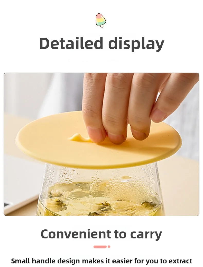 Creative Silicone Cup Cover Water and Tea Cup Dust Mug with Ceramic Manufactured Drinkware supplier