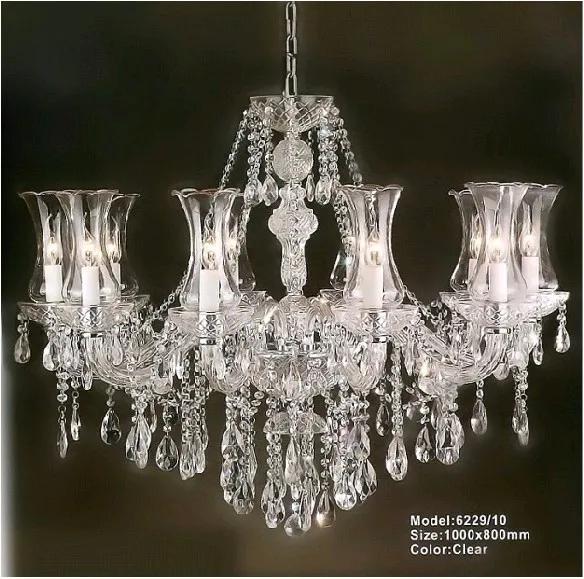MEEROSEE Crystal Water Drop Chandelier Light Luxury Home Lighting MD87066