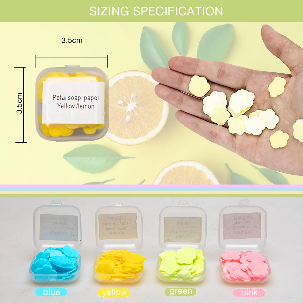 Oem Dissolving Portable Box Packaging Disposable Flower Hand Washing