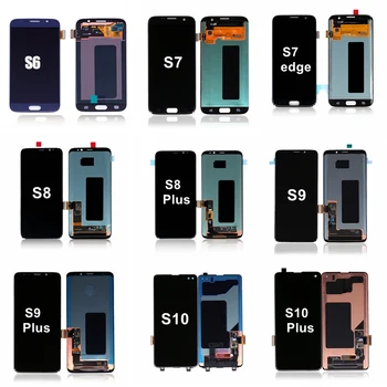 Mobile phone LCDs for samsung galaxy s7 edge G935F screen, for Samsung galaxy S4 S5 S6 S7 S8 S9 S10 Plus S7 edge LCD display