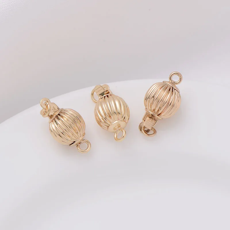 Filigree Box Pearl Safety Lock Clasps Platinum Plated Brass Single Strand Jewelry Clasps for DIY Pearl Necklace Bracelet Mak