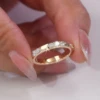 Real solid 14k gold lab diamond ring