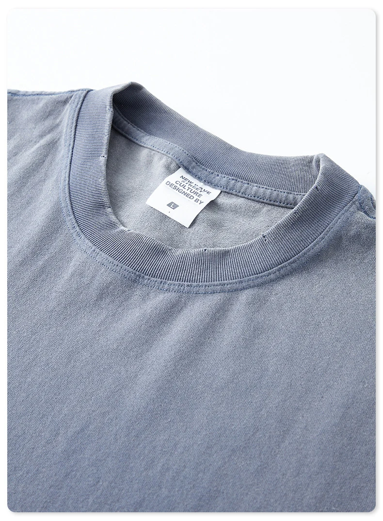 Heavy Cotton T Shirt Crew Neck Stone Washed T Shirts Wholesale 280 Gsm heavy-cotton-t-shirt-crew-neck-stone-washed-t-shirts-wholesale-280-gsm