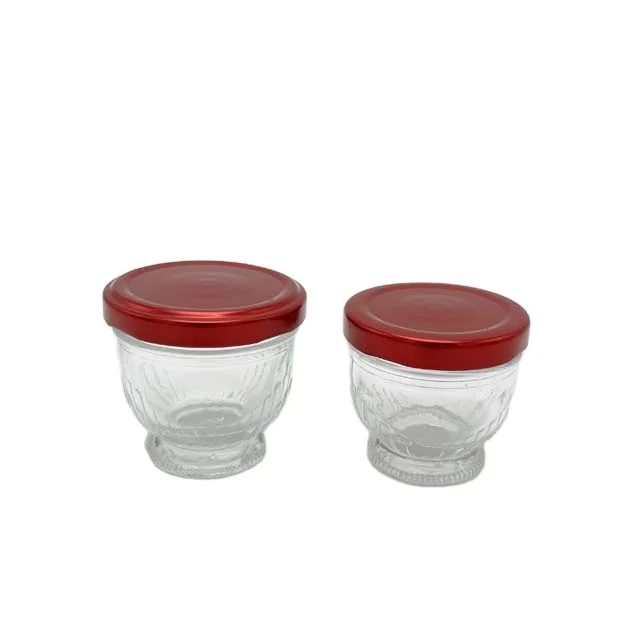 Wholesale Wide Mouth Glass Jars Multiple Sizes with Thick Bottom for Jam and Honey Storage