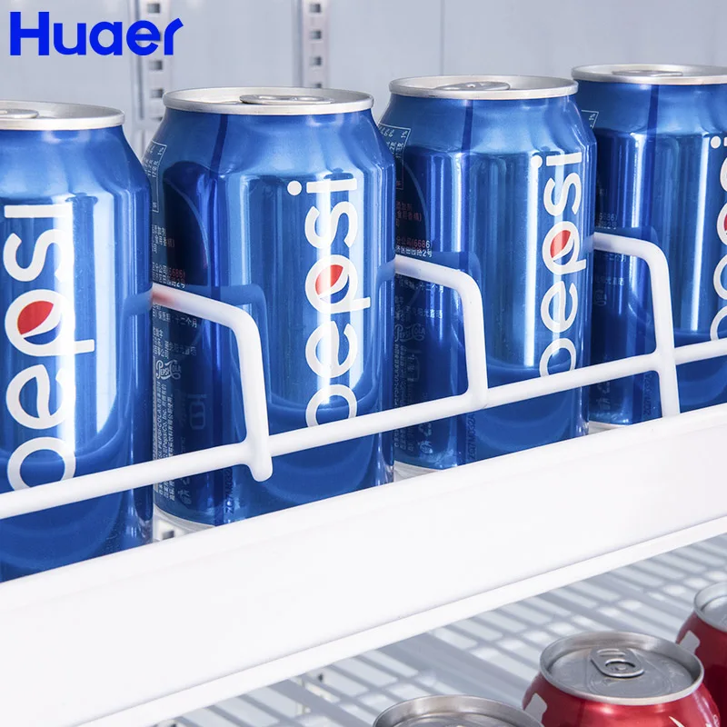 Supermarket Used showcase Upright Transparent Double Door Fridge