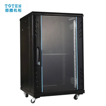 TOTEN Data Cabinet G26618 Telecom Cabinet Server Rack 18U 27U 42U Network Enclosure Soundproof Server Cabinet 600*600*988mm