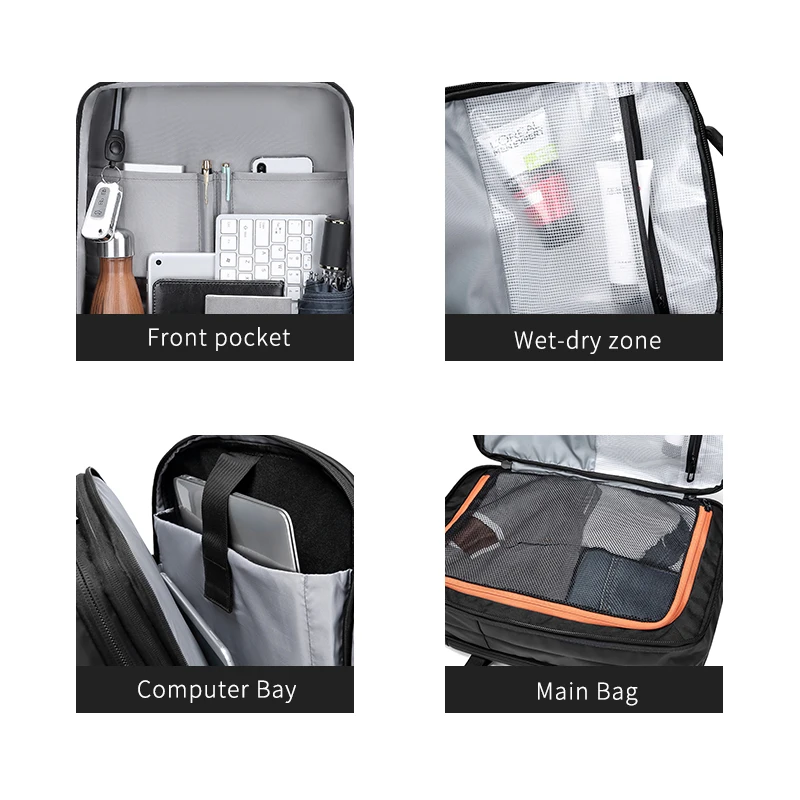 Expandable 17 Inch Laptop Backpack with USB Charging Port - Waterproof Travel Backpack for Business Trips, Casual Use & More Expandable 17 Inch Laptop Backpack with USB Charging Port - Waterproof Travel Backpack for Business Trips, Casual Use & More