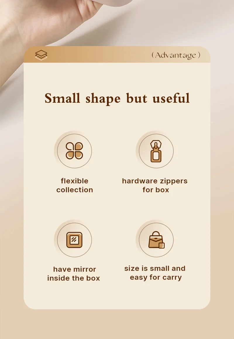 Wholesale Luxury Handmade Square Small Travel Jewelry Box Organizer