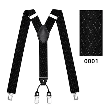 Wide Adjustable and Elastic Braces Y Shape Strong Clips Mens Suspenders suspended for Trouser
