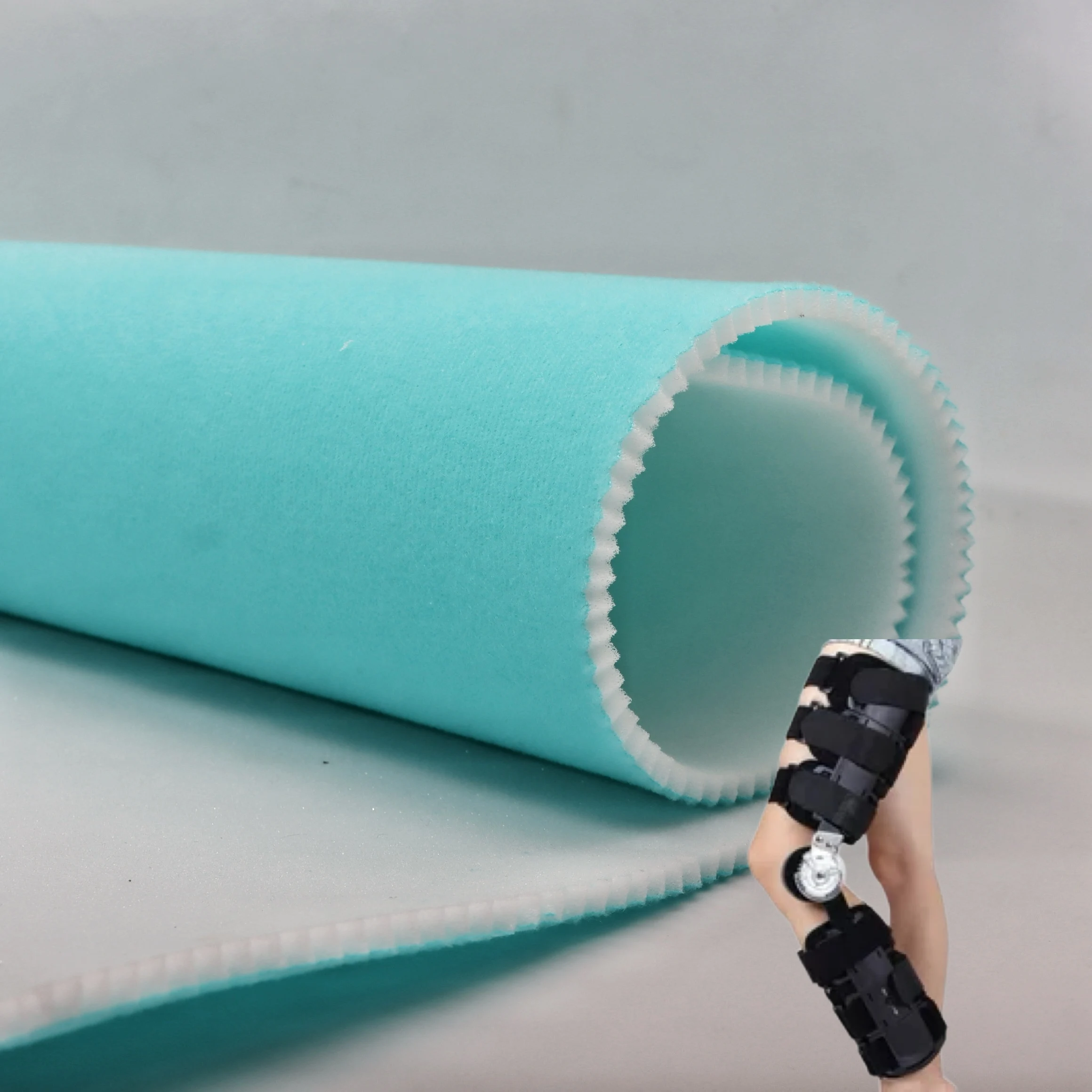 ขายส่ง ผ้ากำมะหยี่โพลีเอสเตอร์ทำตามสั่ง ผ้าลามิเนต ใช้สำหรับผ้าที่คาดศีรษะระบายอากาศ/ผ้าเฝือกกระดูกทางการแพทย์