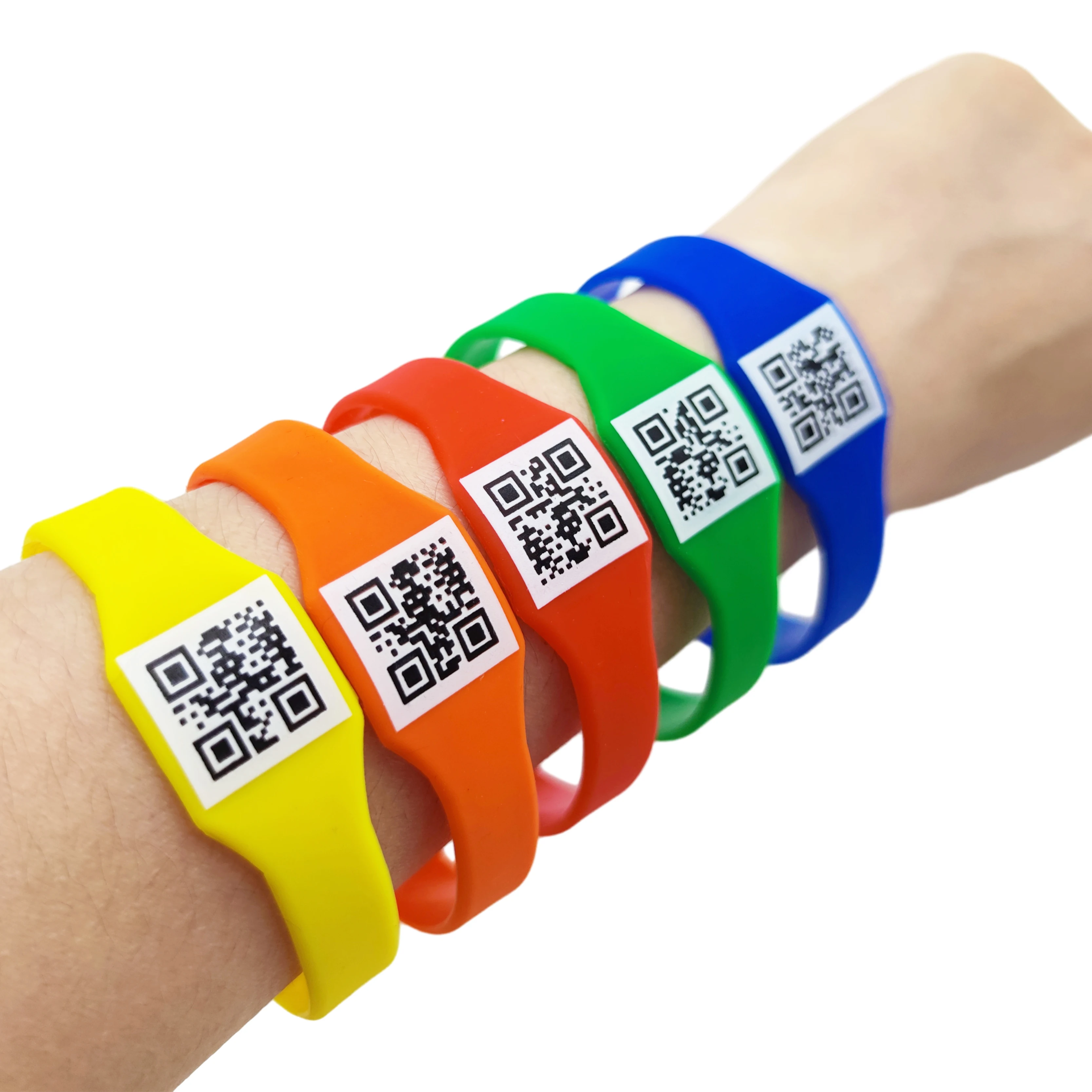High Quality Custom Cheap Qr Code Silicone Wristband Customized Silicone Bracelet Qr Code Rubber
