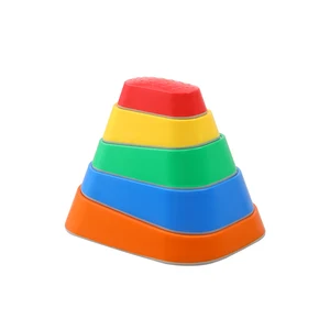 Rainbow Color square Stepping Stones Kids Indoor Outdoor Sensory Toys Crossing Stone Kids Obstacle Course