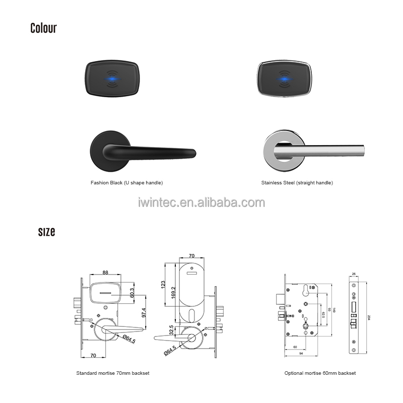 Stainless Steel Sus304 Hotel Split Door Lock Work With Tthotel System