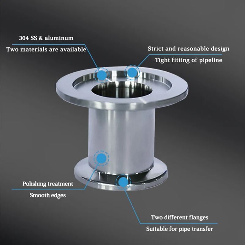 KF-KF прямая труба уменьшая переходника KF10 для KF50 высоким вакуумом фланец подключен в ss304 Tubulated концентрический редуктор для адаптера переменного тока