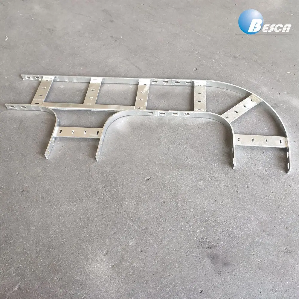 Horizontal Bend Ladder Type Cable Tray with Connectors UL and CE and IEC SS304 316 Steel China Manufacturer