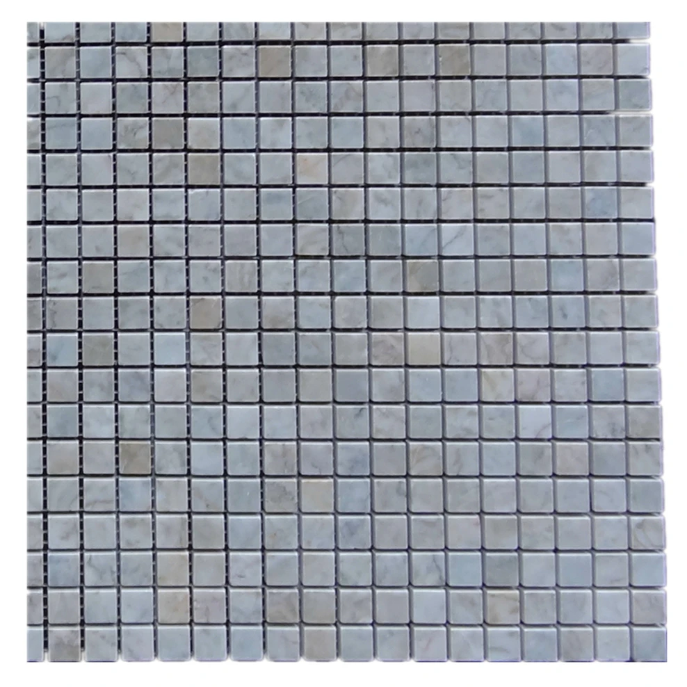 Blue Yellow Mixed Square Marble Mosaic Tile swimming pool tile size
