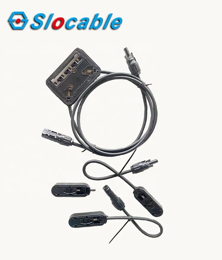IP68 Waterproof 1500V 16A Plastic PV Junction Box with Solar Cable for Solar Energy