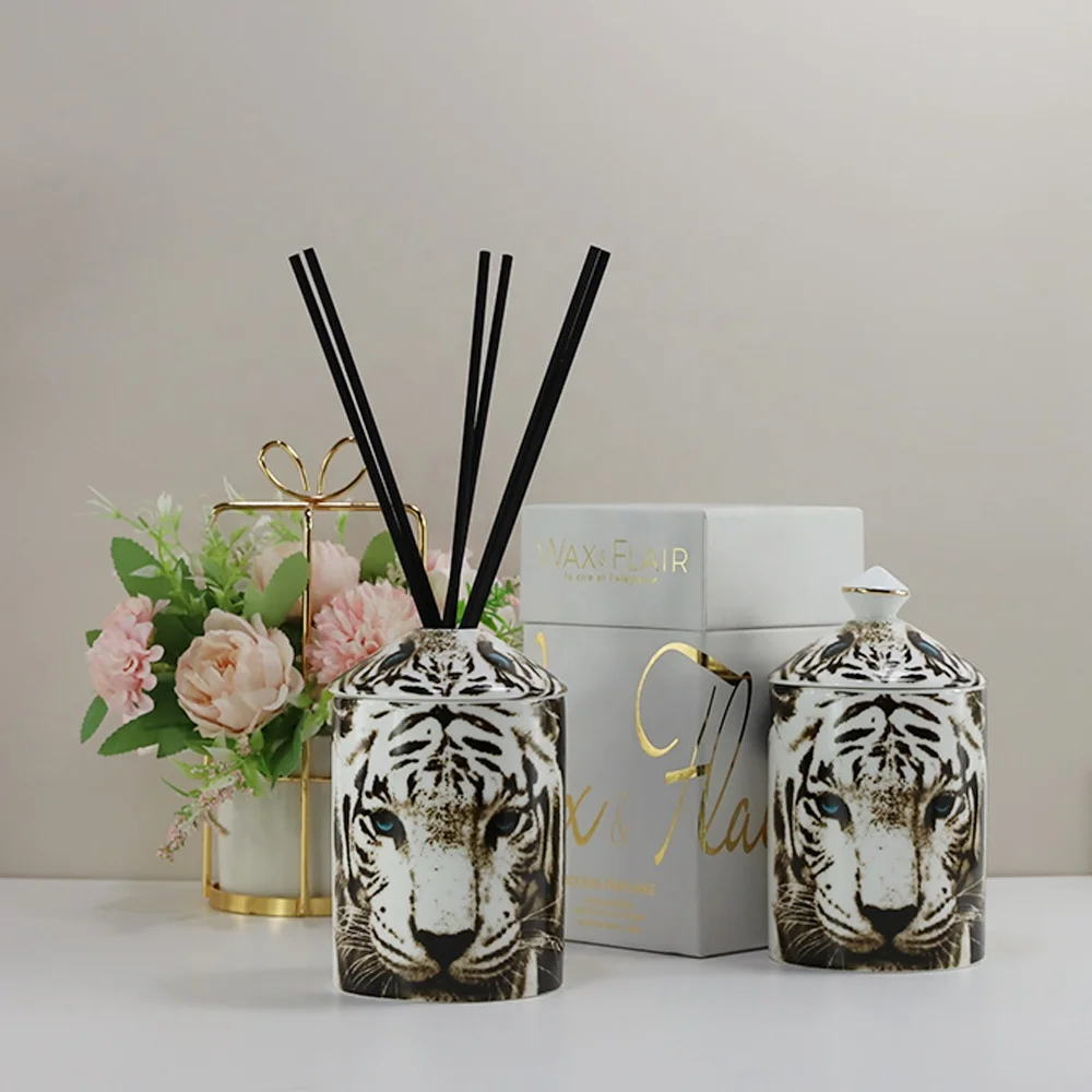 Ceramic Reed Diffuser Bottles Ceramic Essential Oil Reed Diffuser Jar Custom Printed Embossed Logo factory